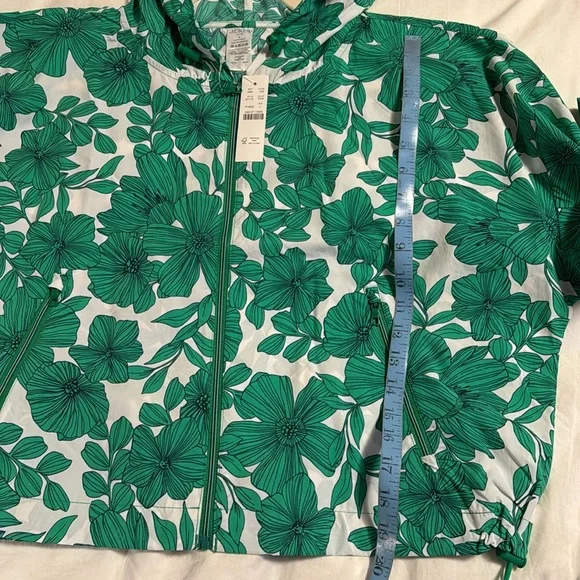J.Crew Full-zip active anorak in botanical print BT715 - Picture 7 of 9